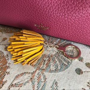 Kate Spade ♠️ pebble leather Key Fob Keychain